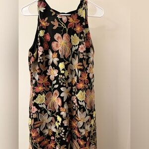 Sam Edelman: Floral Embroidered Sephia Bloom Bow Back Mini Dress